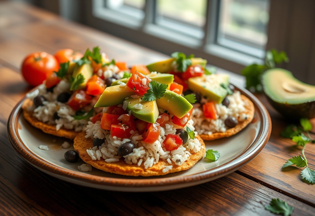 Tostadas se salátem a avokádem